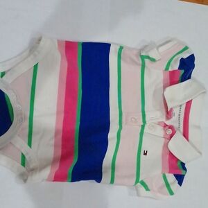 Tommy Hilfiger onsie 12 months stripes.